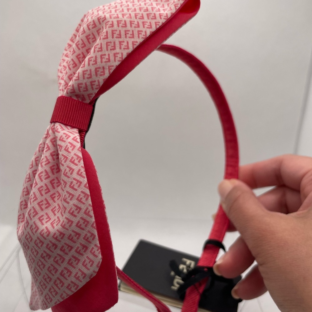 Fendi Pink and White Kids Hairband